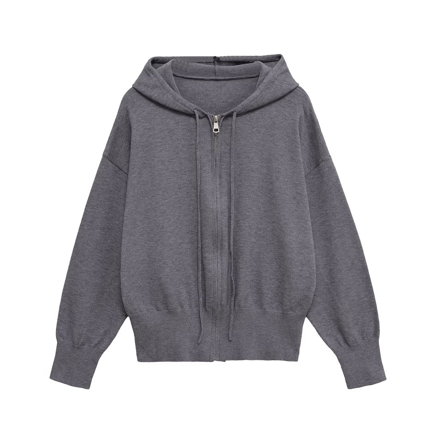 Dame afslappet hættetrøje med lynlås Stilla