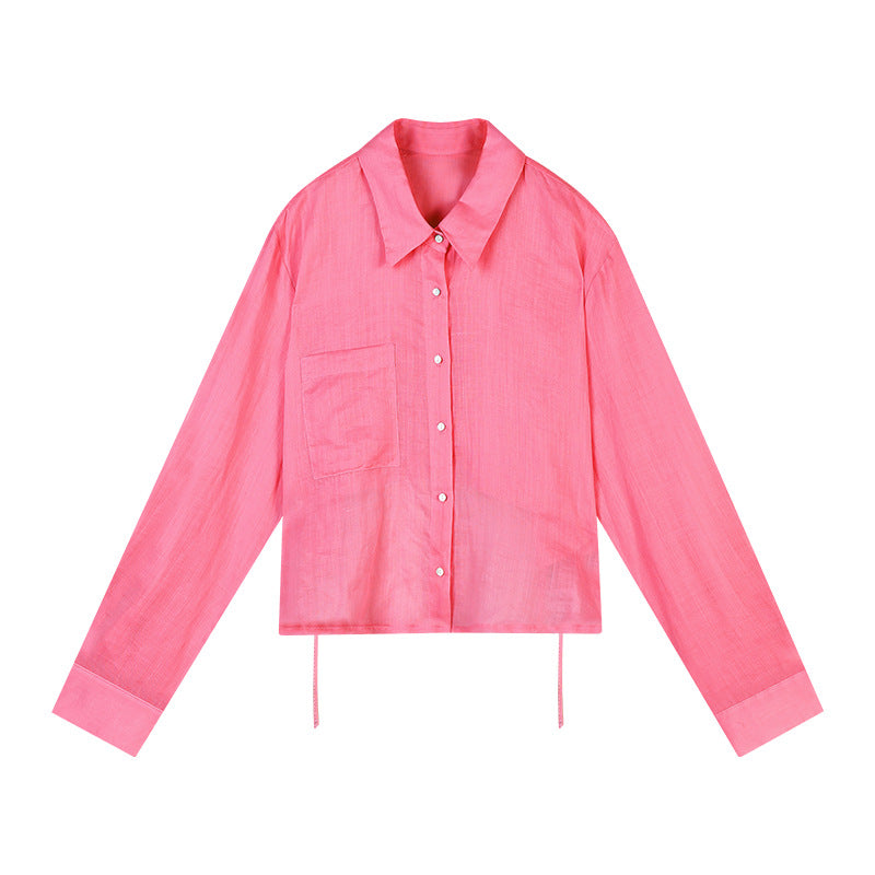 Dame cropped blusejakke med moderne snit og praktiske lommer Stilla