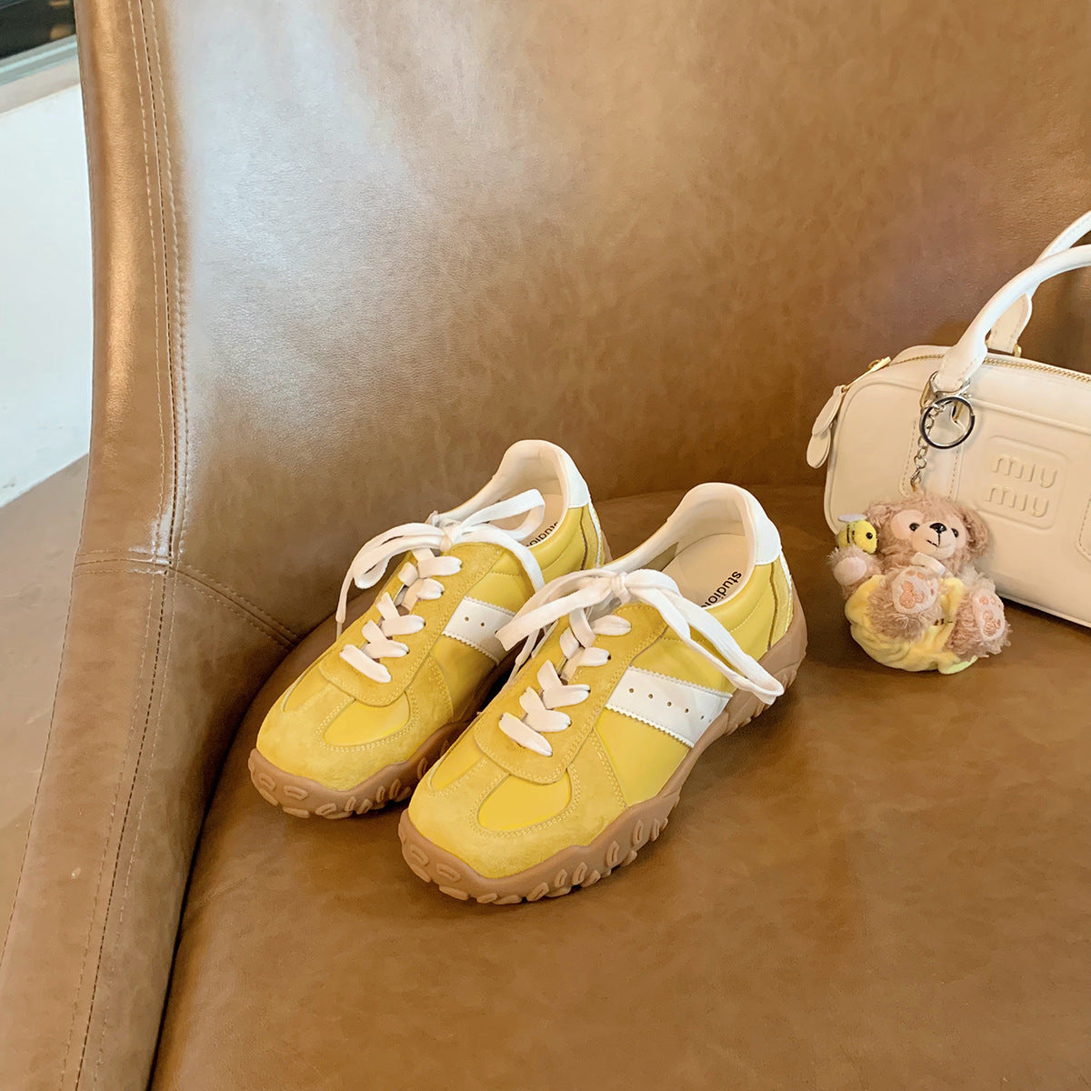 Kvinder retro-inspirerede sports sneakers med struktureret sål Stilla