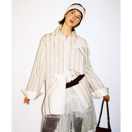 Dame A-linje skjorte med strukturerede detaljer Stilla