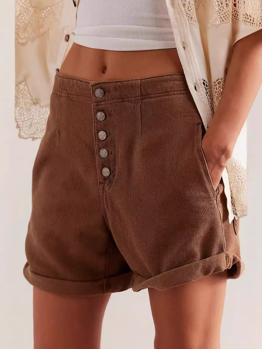 Dame cropped jeansjakke med lagdelt flannelfor Stilla