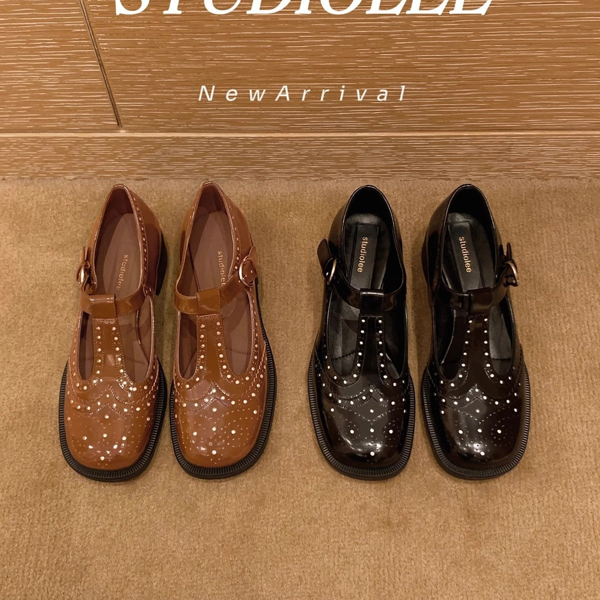 Dame Dekorative Mary Jane Pumps med udsnitsdesign Stilla