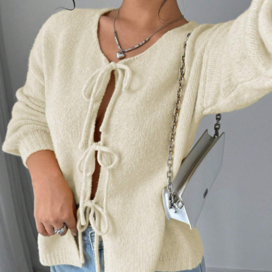 Femme Åben Forside Strikcardigan Stilla