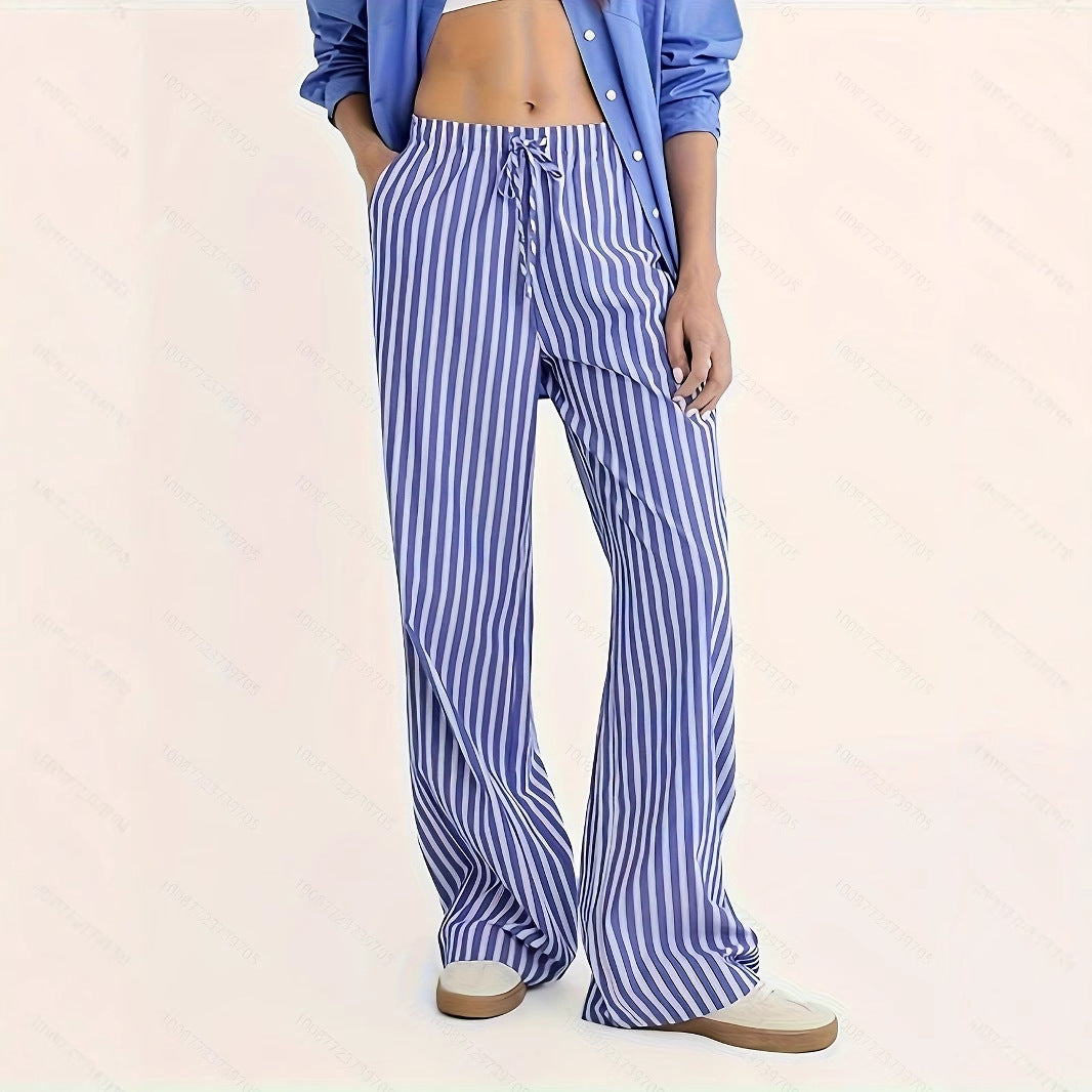 Dame afslappede og luftig stribede bukser Stilla