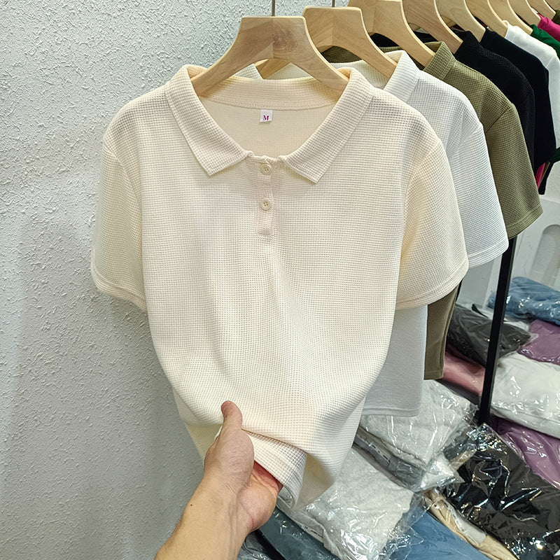 Femme Classic Polo-Shirt med struktureret stof Stilla