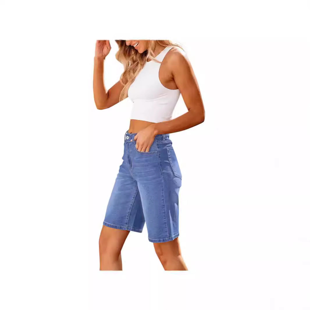 Dame denim-bukser med afslappet pasform og praktiske lommer Stilla