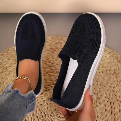 Dame Åndbare Slip-On Sneakers med fleksibelt Overmateriale og skridsikker Sål Stilla
