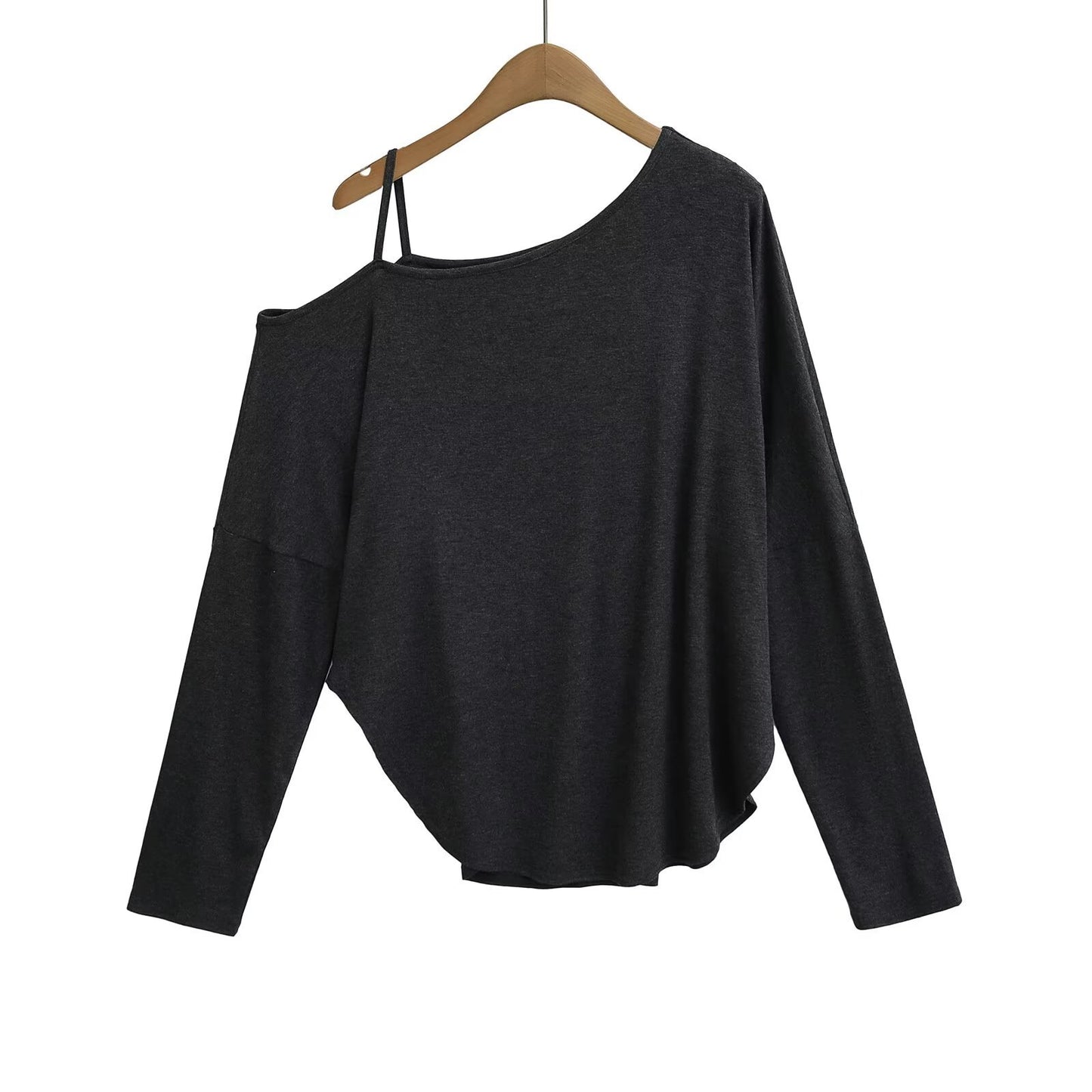 Dame afslappet Off-Shoulder langærmet skjorte med mode detaljer og raffineret snit Stilla