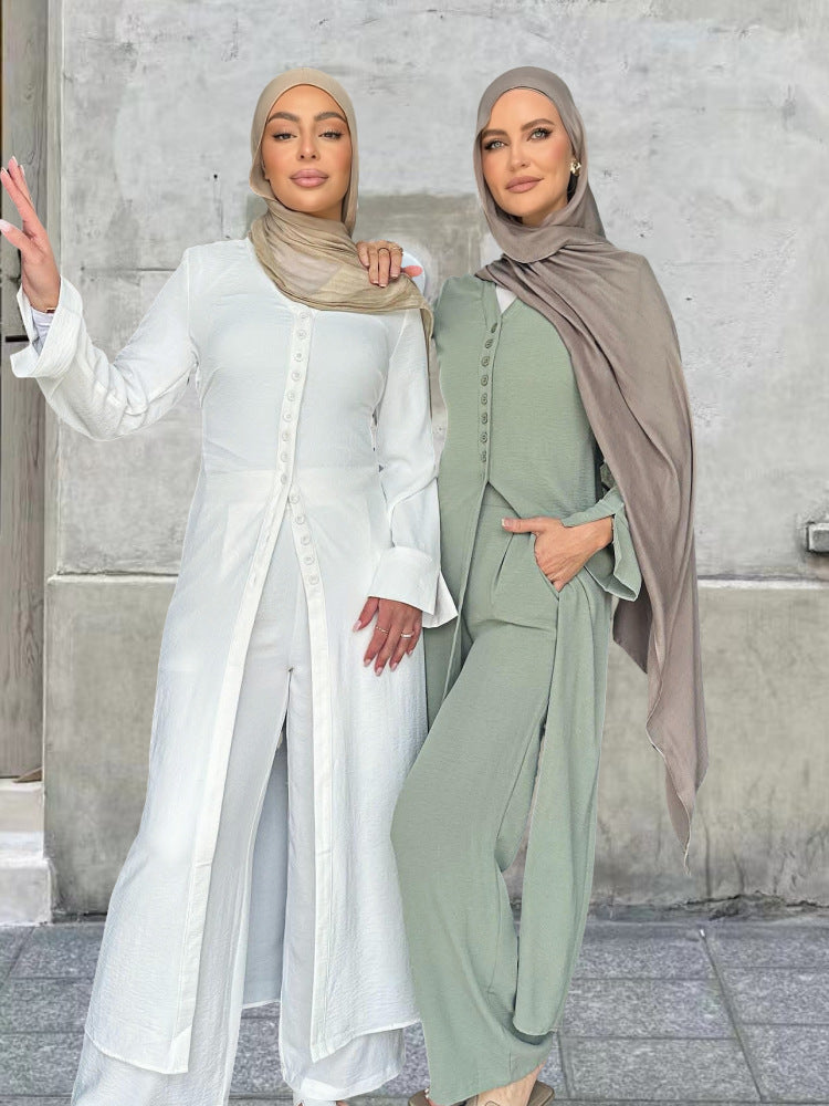 Dame jumpsuit med elegant knapdesign og flydende snit Stilla