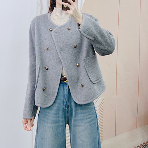 Dame elegant knapjakke med praktiske lommer og blødt materiale Stilla