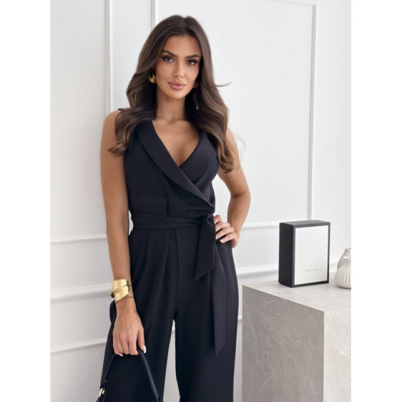 Dame Elegant Ærmeløs Jumpsuit Stilla