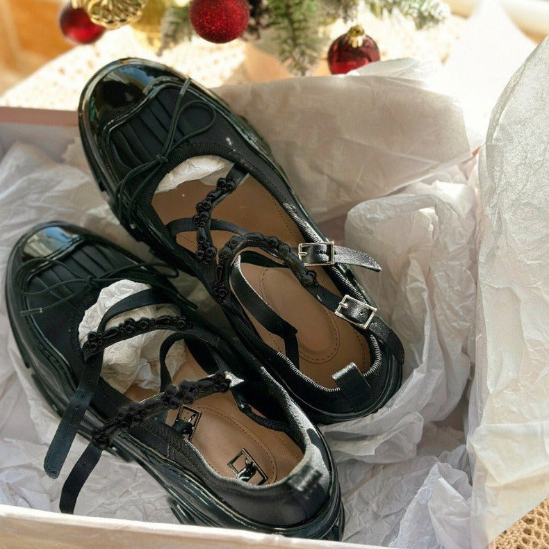 Dame Elegant Justerbare Stropper Ballerinas Stilla