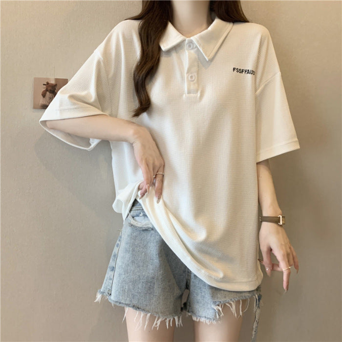 Kvinders Relaxed Fit Struktureret Poloshirt Stilla