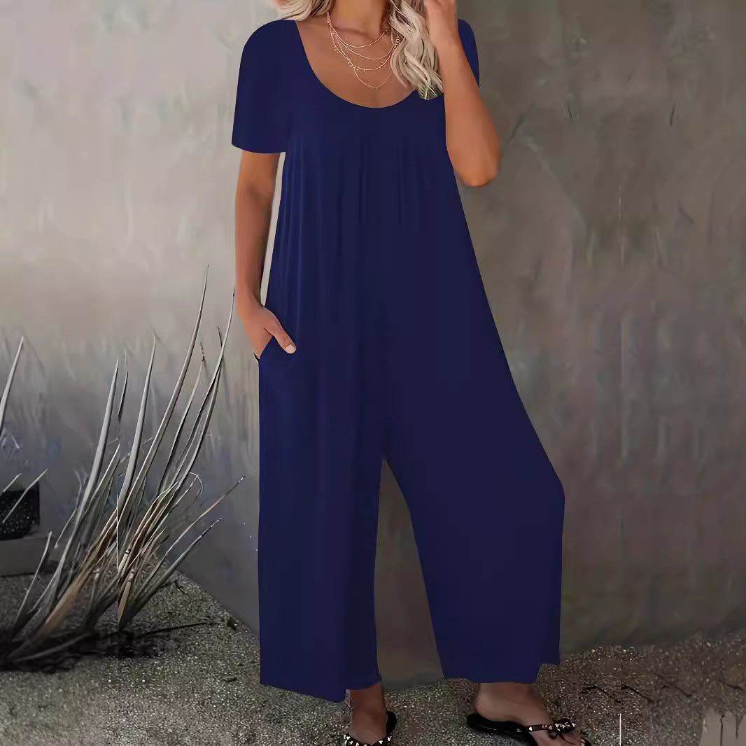 Dame Casual Jumpsuit med løs pasform og praktiske lommer Stilla