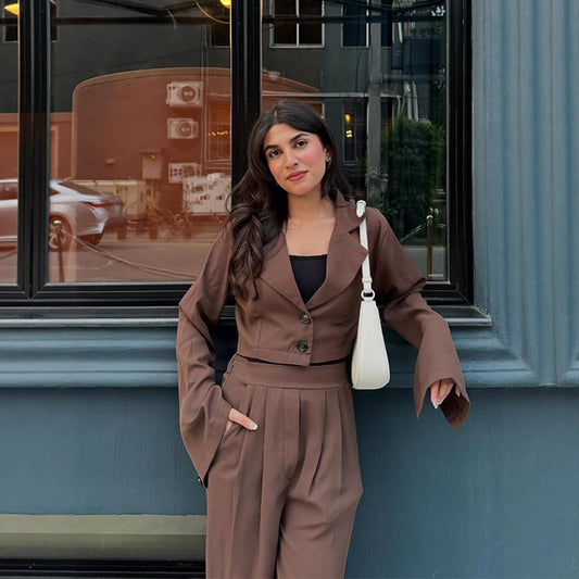 Dame elegant blazer-buksesæt Stilla