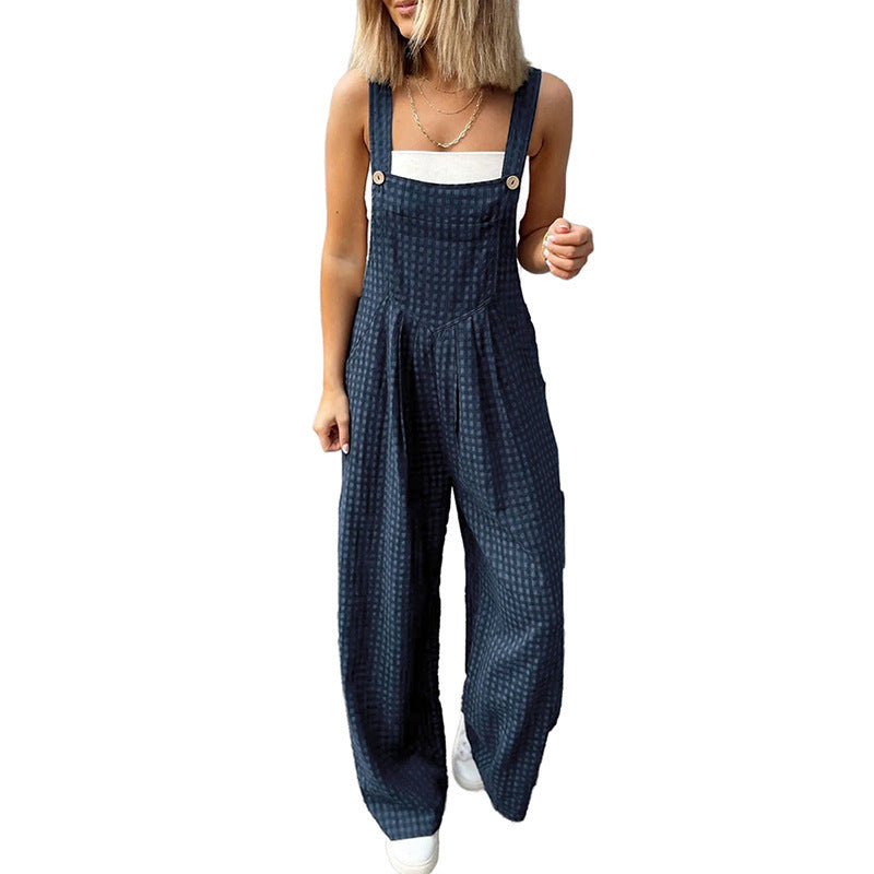 Damer Justerbare Stropper Bredben Overall Jumpsuit Stilla