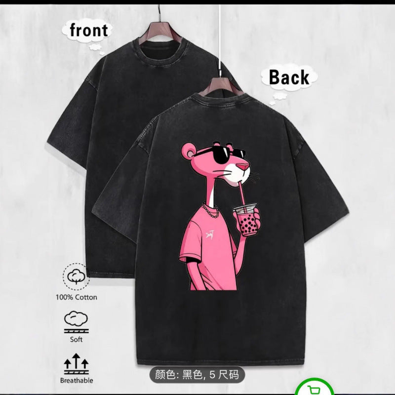 Dame Oversized T-shirt med unikt print Stilla