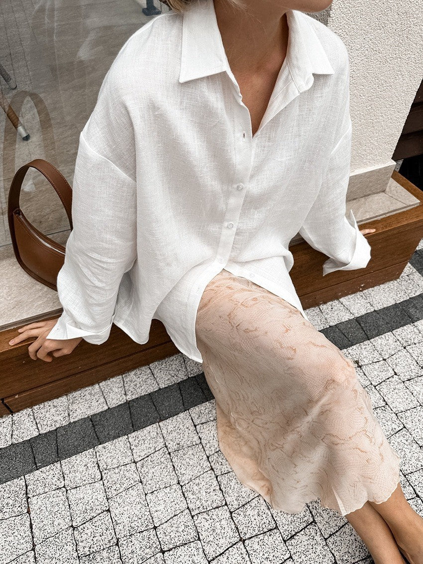 Dame afslappet oversized-bluse Stilla