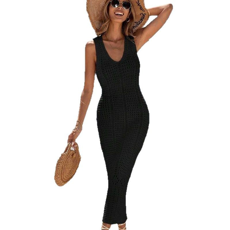 Dame Elegant Hæklet Strandkjole Stilla