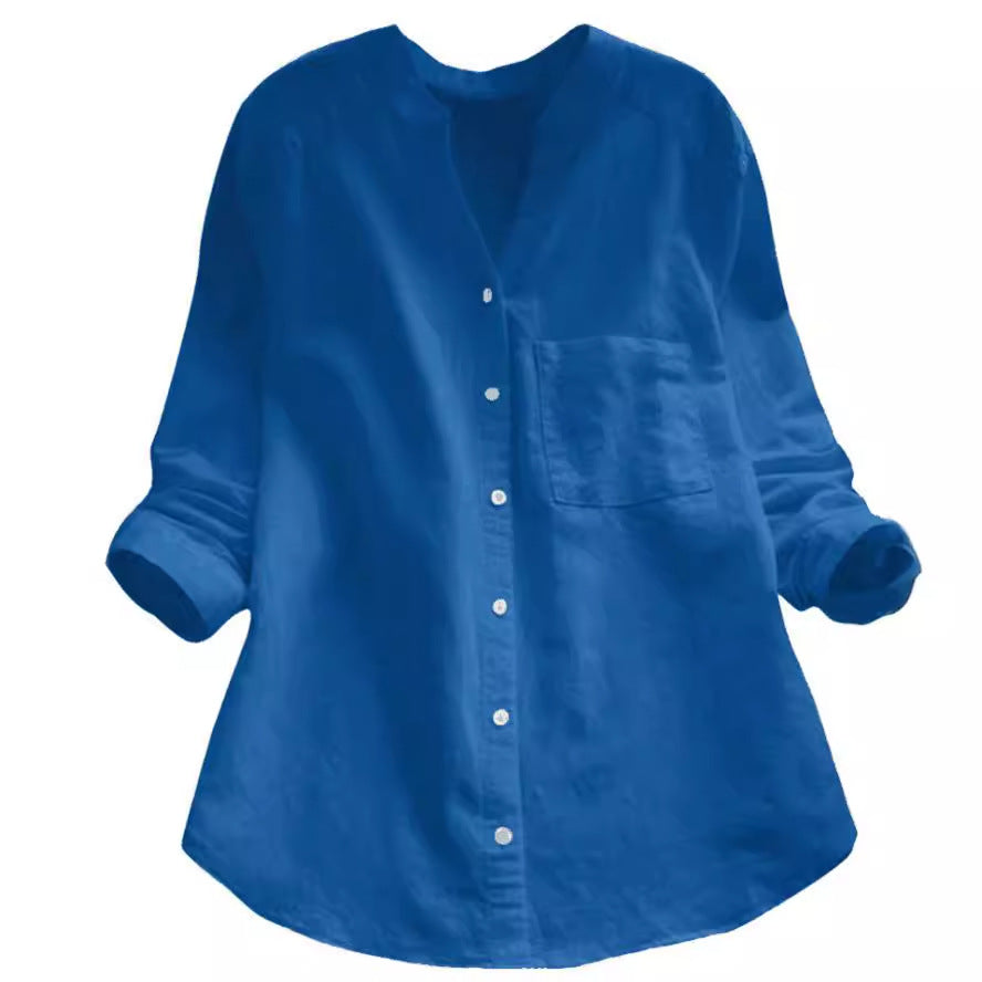 Dame afslappet skjorte med kattemotiv Stilla