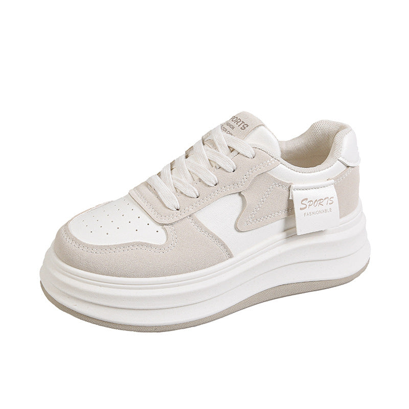 Dame Sporty Platform Sneakers med åndbart overfladestruktur og struktureret sål Stilla