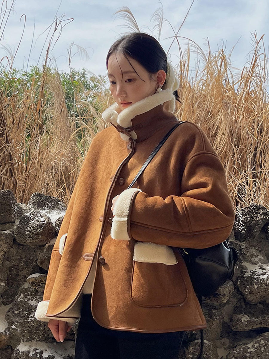 Dame elegant jakke med blødt inderfor og klassisk krave Stilla