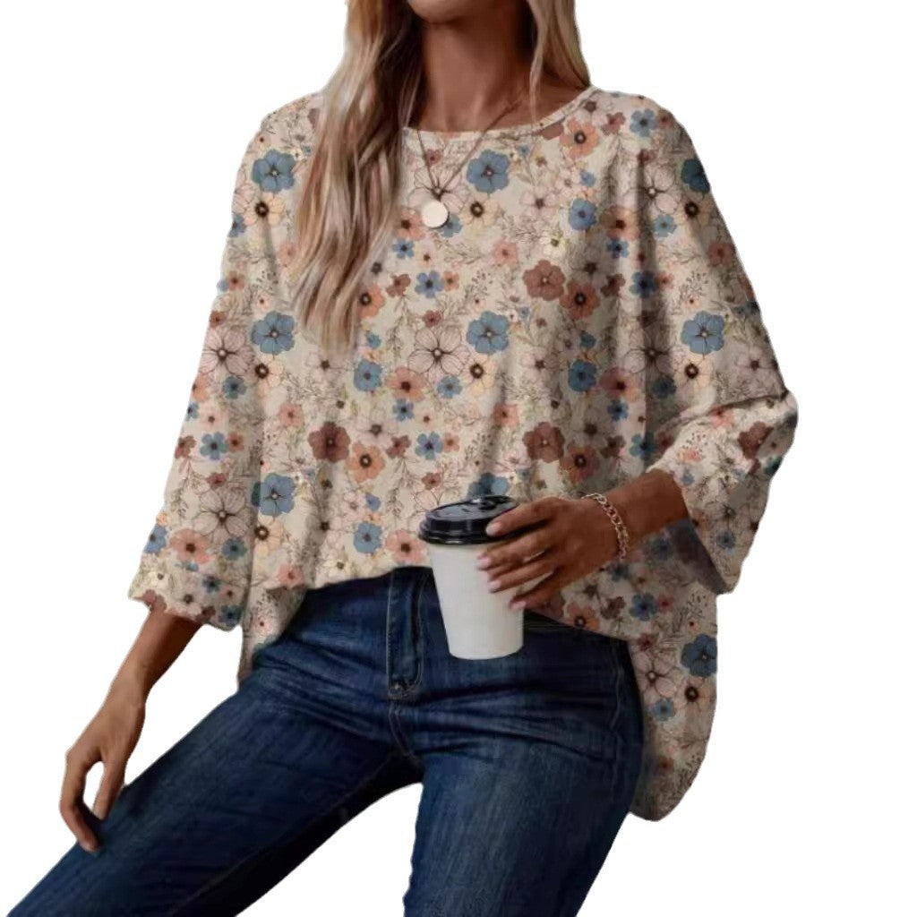 Damebluser med blomsterdesign Stilla