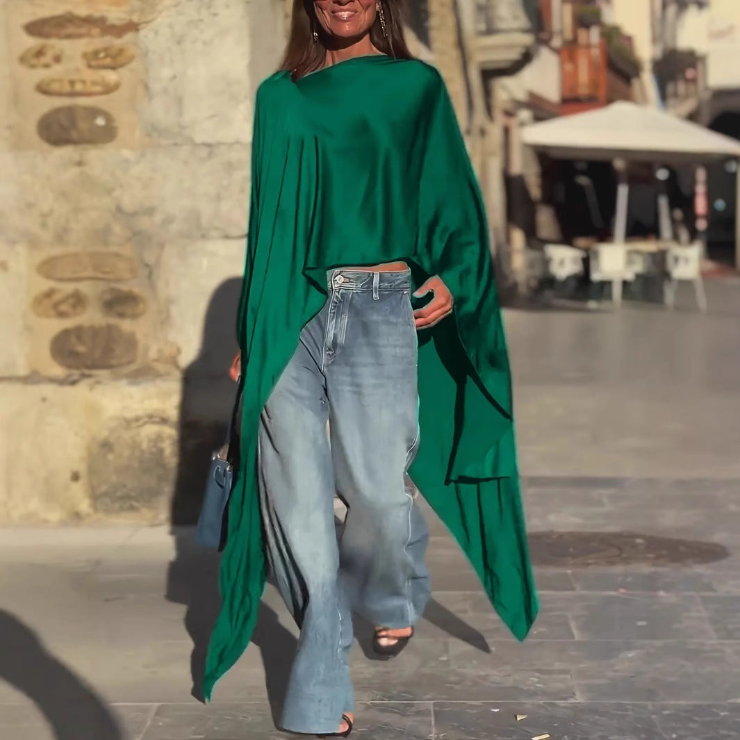 Dame Elegant kaftan-top med flydende ærmer Stilla