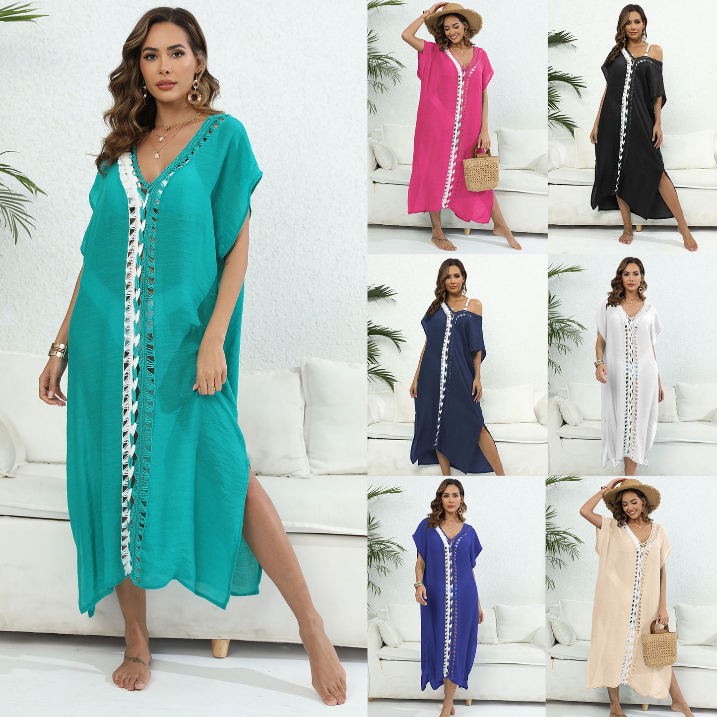 Dame elegant Kaftan Strandkjole Stilla