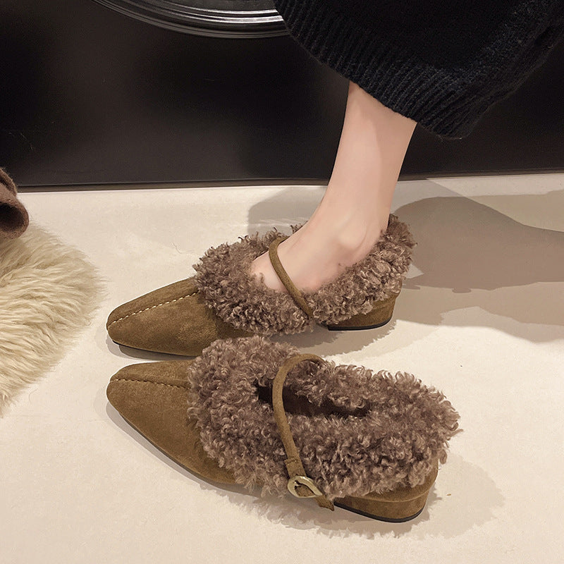 Femme Komfortable Faux Fur Hjemmesko Stilla