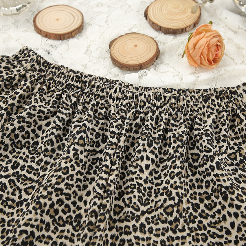 Dame afslappet pyjamas sæt med lange ærmer og dyreprint Stilla