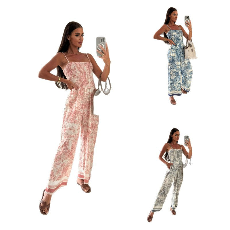 Dame Elegant Smocked Jumpsuit Stilla