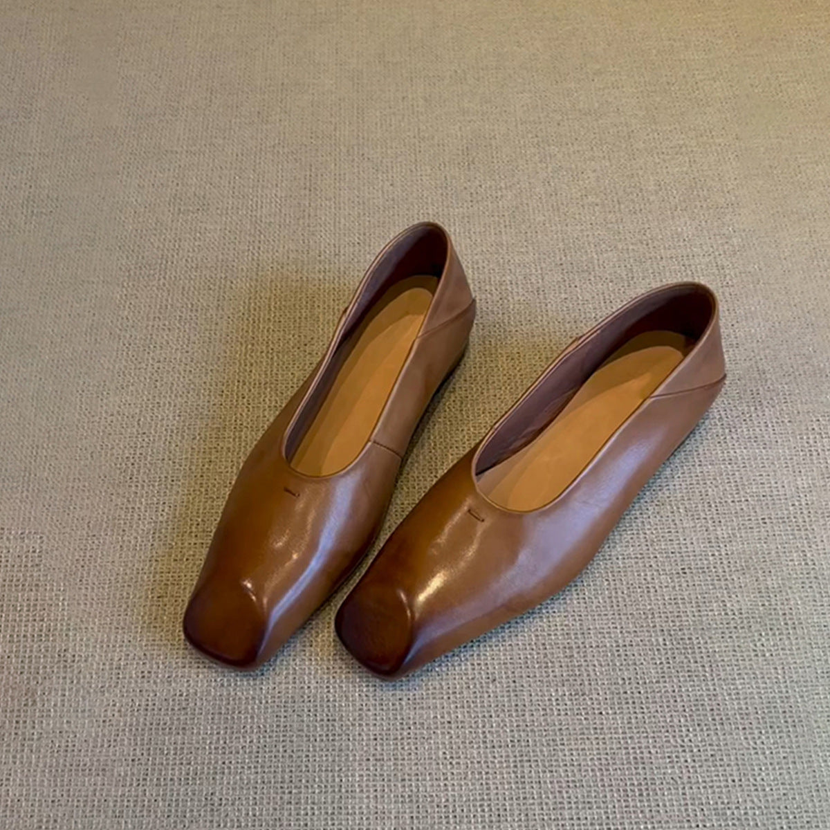 Kvinder elegante Ballerina sko med kvadratisk tåparti Stilla