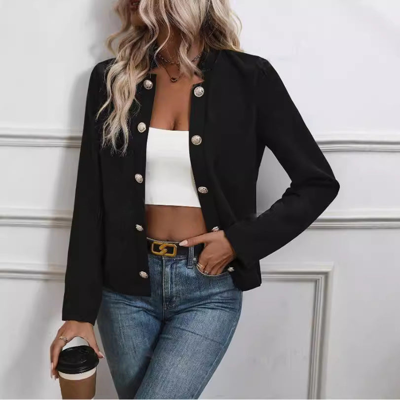 Dame elegant jakke med glinsende knapper Stilla