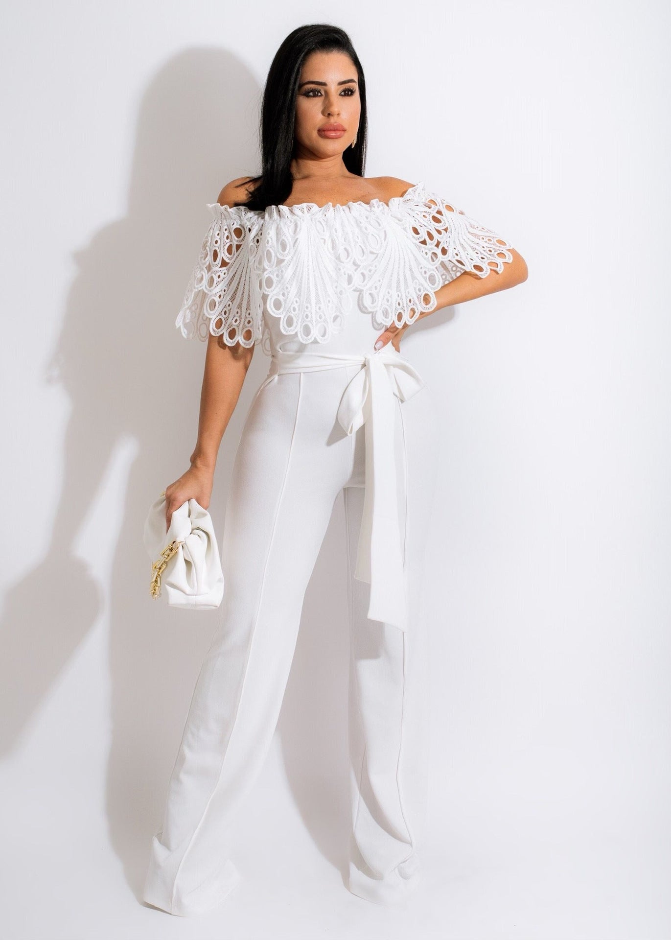 Dame Elegant Jumpsuit med aftageligt spidssnit Stilla
