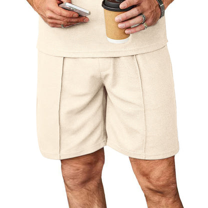 Herrer fritidsshorts med struktureret stof og elastisk talje Stilla