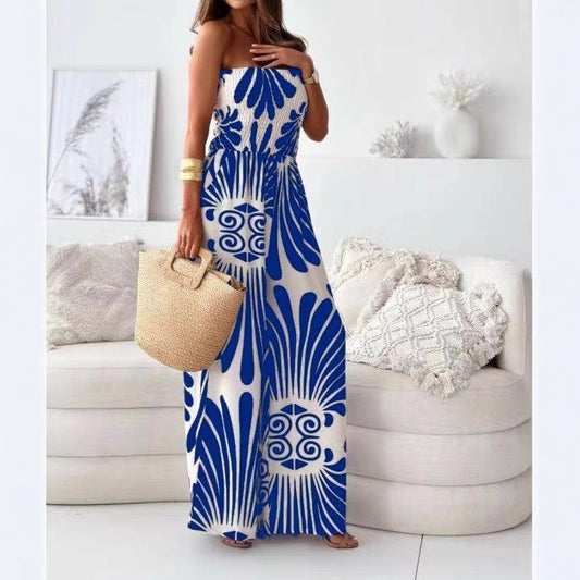 Kvinder Stropløs Bredbenet Jumpsuit Stilla