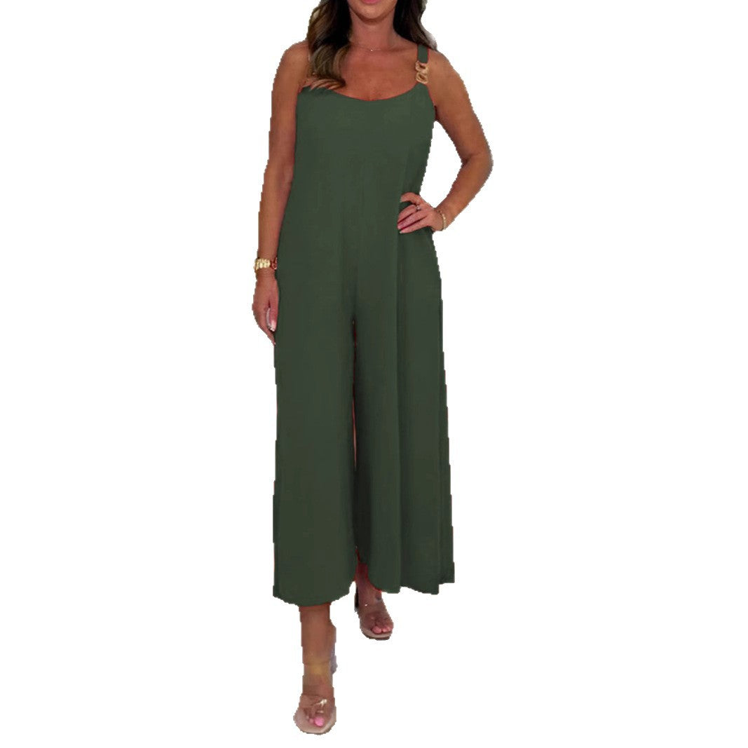 Dame luftig jumpsuit med smal pasform og modige accenter Stilla