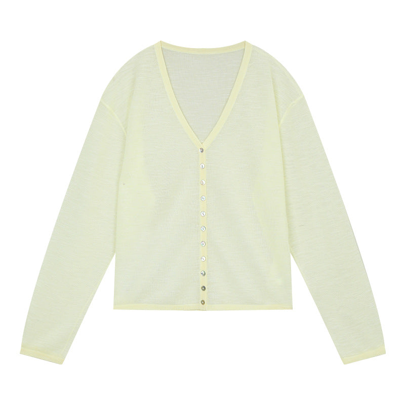 Dame afslappet cardigan med V-hals Stilla