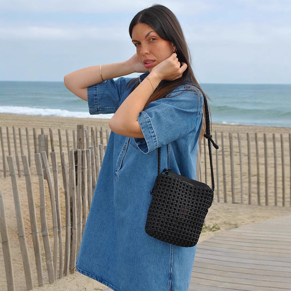 Dame Denim-Skjortekjole Stilla