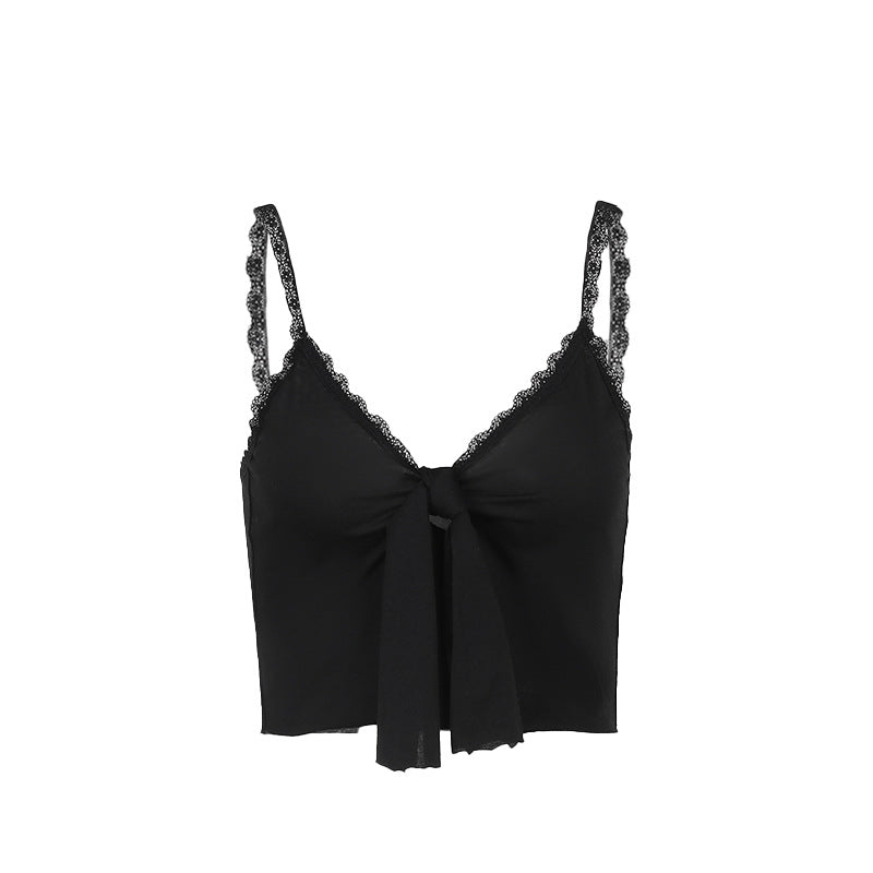 Dame Cropped Tie-Front Camisole Top Stilla