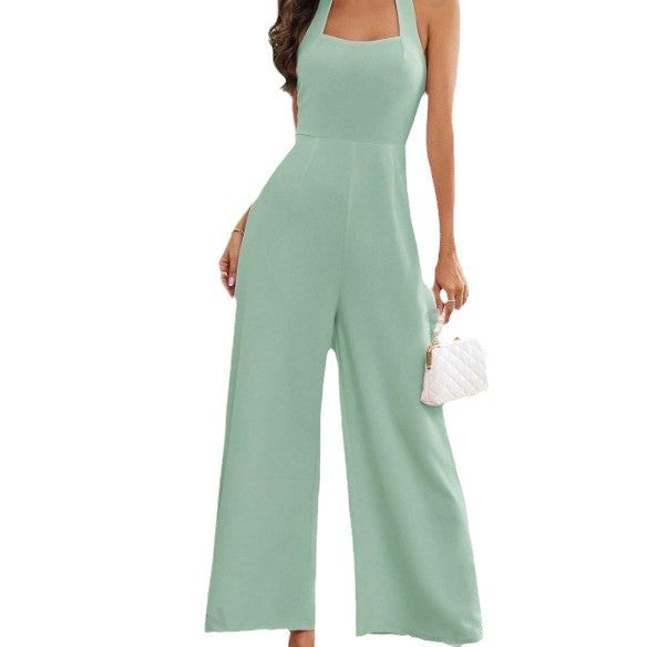 Damer Elegant Jumpsuit med bred ben Stilla