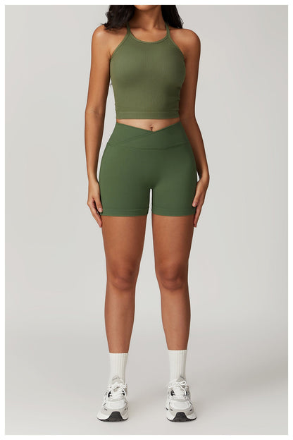 Stilla | Hip Raise Seamless Tight Yoga Shorts Høj Talje Løbe& Fitness Sports Shorts