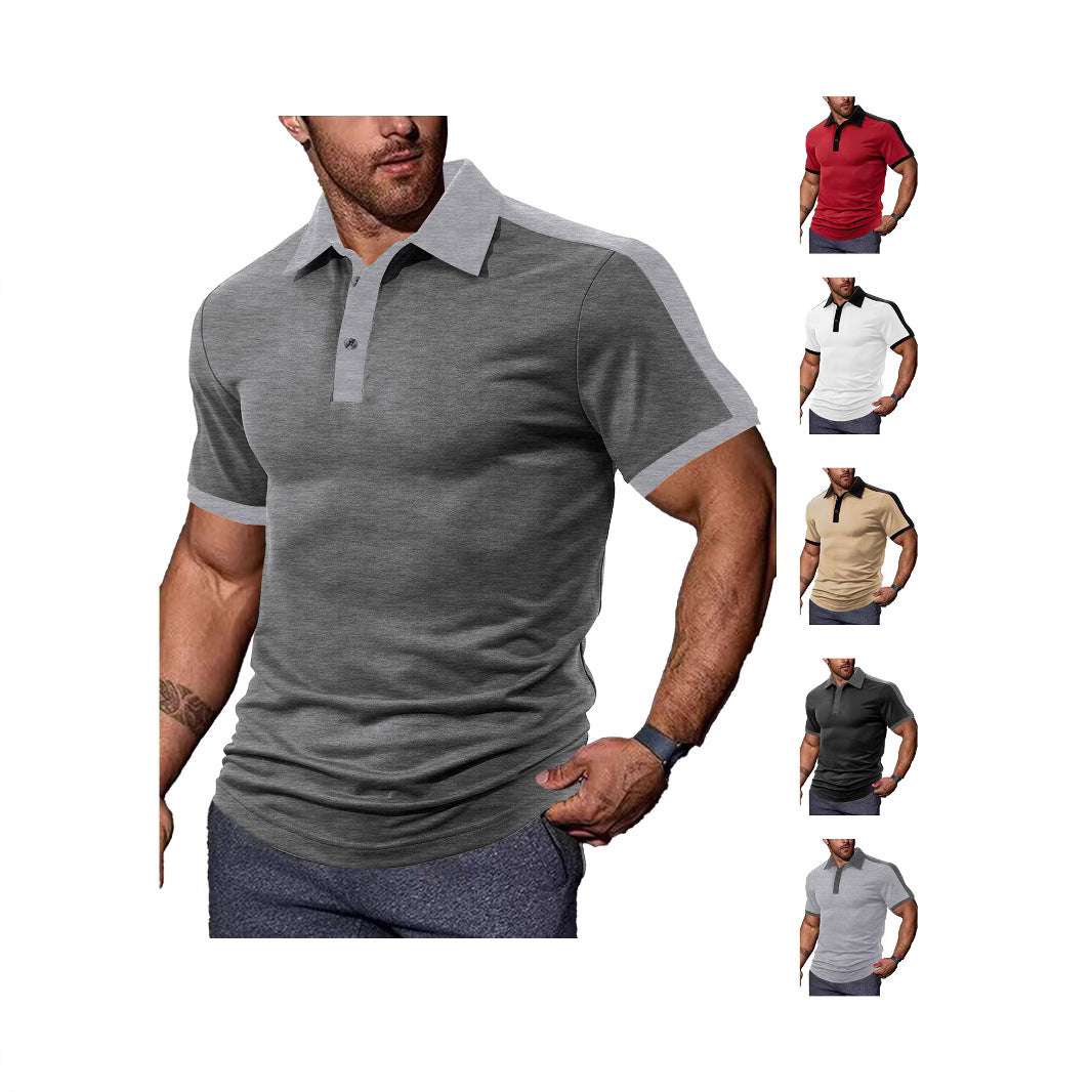 Herrer Sporty Kortärmet Poloshirt med åndbart materiale Stilla