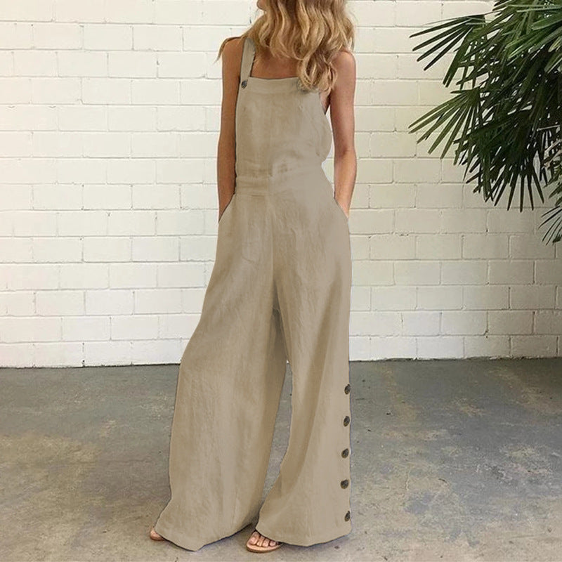 Femme Stilfuld Vidbenet Overalls-Jumpsuit Stilla
