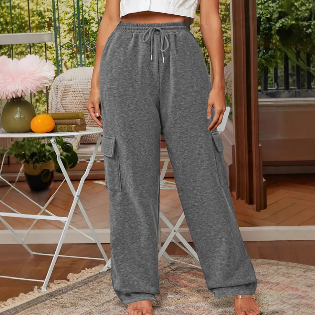 Dame Afslappet Fit Utility Cargo-Bukser Stilla