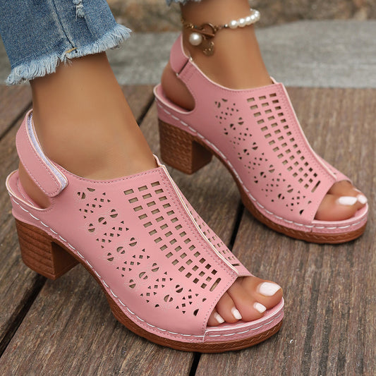 Dame Åbne Net-Sandaler med moderigtig Hæl Stilla