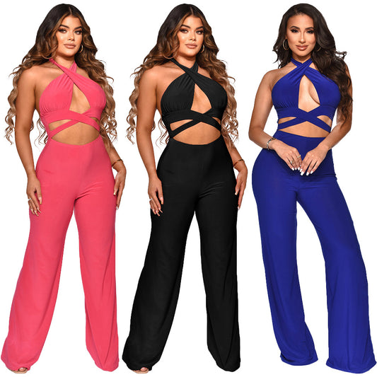Dame Designer Jumpsuit med forførende cut-out og elegante detaljer Stilla