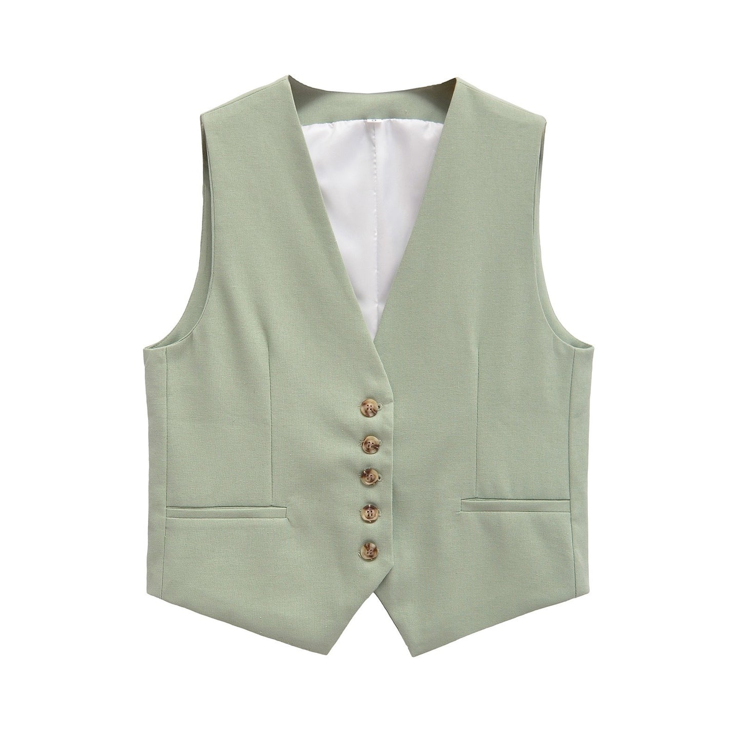 Femme Elegantes Målrettet Vest Stilla