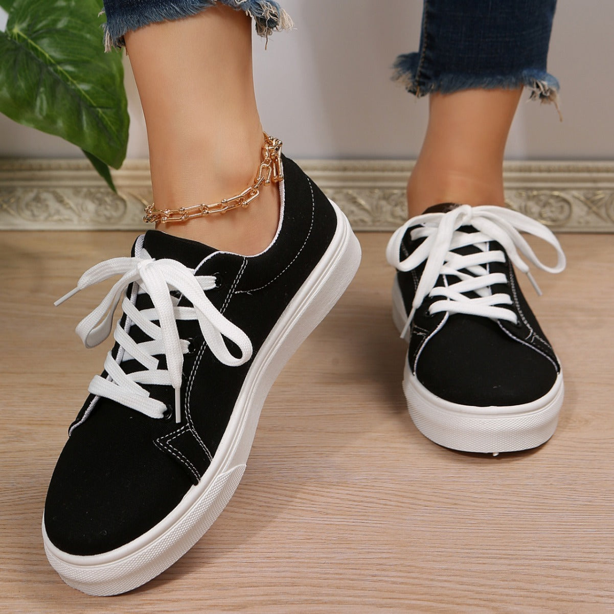 Dame afslappede sneakers med fleksibel sål og åndbart overmateriale Stilla